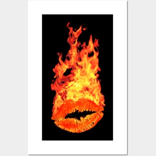 Burn'n Lips of Fire Posters and Art